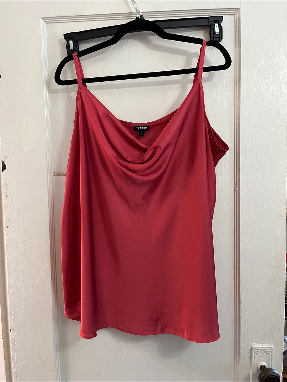 torrid Rose Red Satin Cowl Neck Camisole